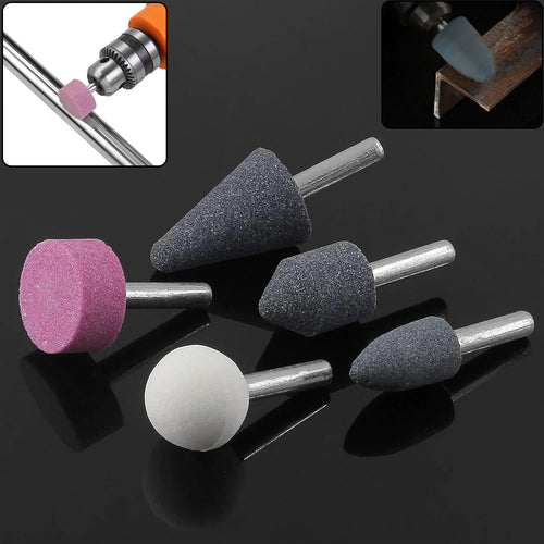 Multicolour Abrasive Mounted Stone Set 5 Pcs