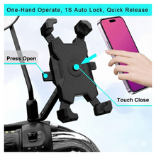 Mobile Phone Holder With Easy Adjustable Rear View Mirror Mount Solid Metal Cradle Stand Suitable for Bike & Mobile Phones