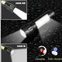 Mini Search Rechargeable LED Long Range Flashlight Emergency Light Torch