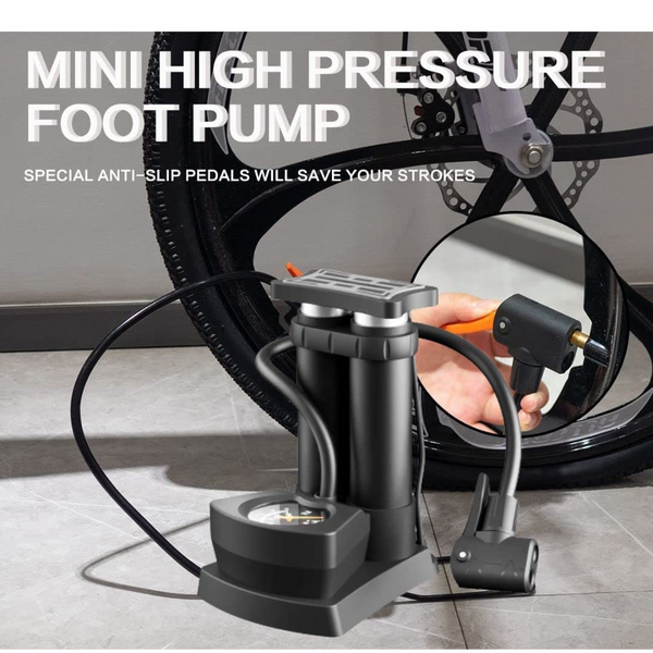 Portable Mini Bike Pump with Gauge